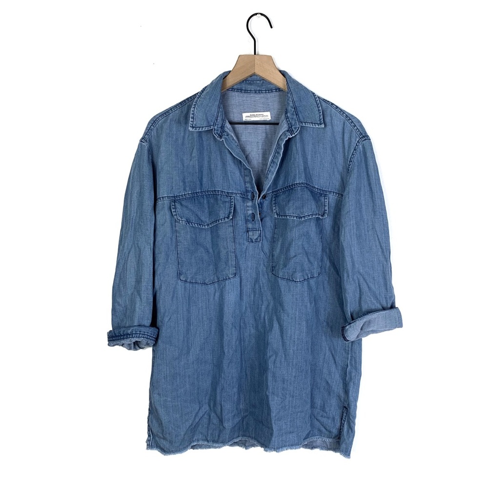 Zara Chambray Denim Tunic